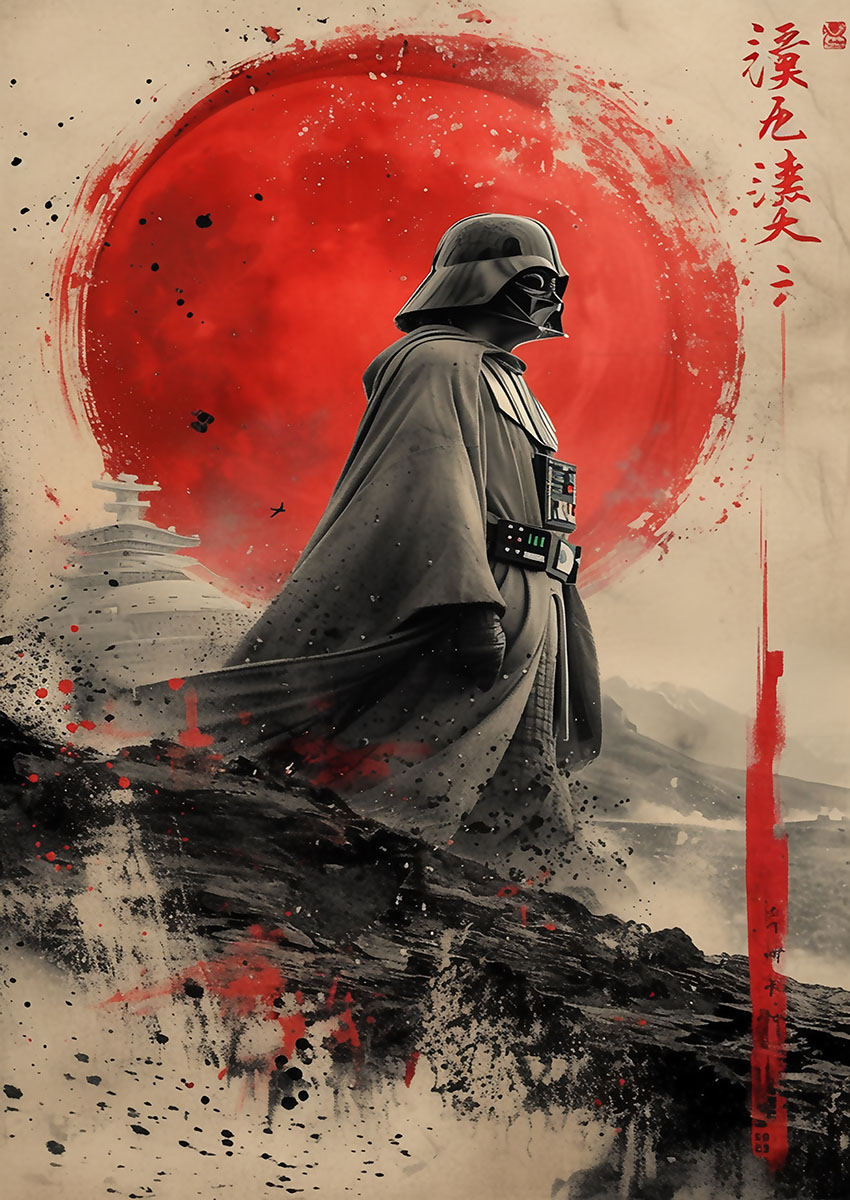 Dramatic Dark Jedi Style Artwork Canvas Print & Poster Wall Art - AI PRINT LAB